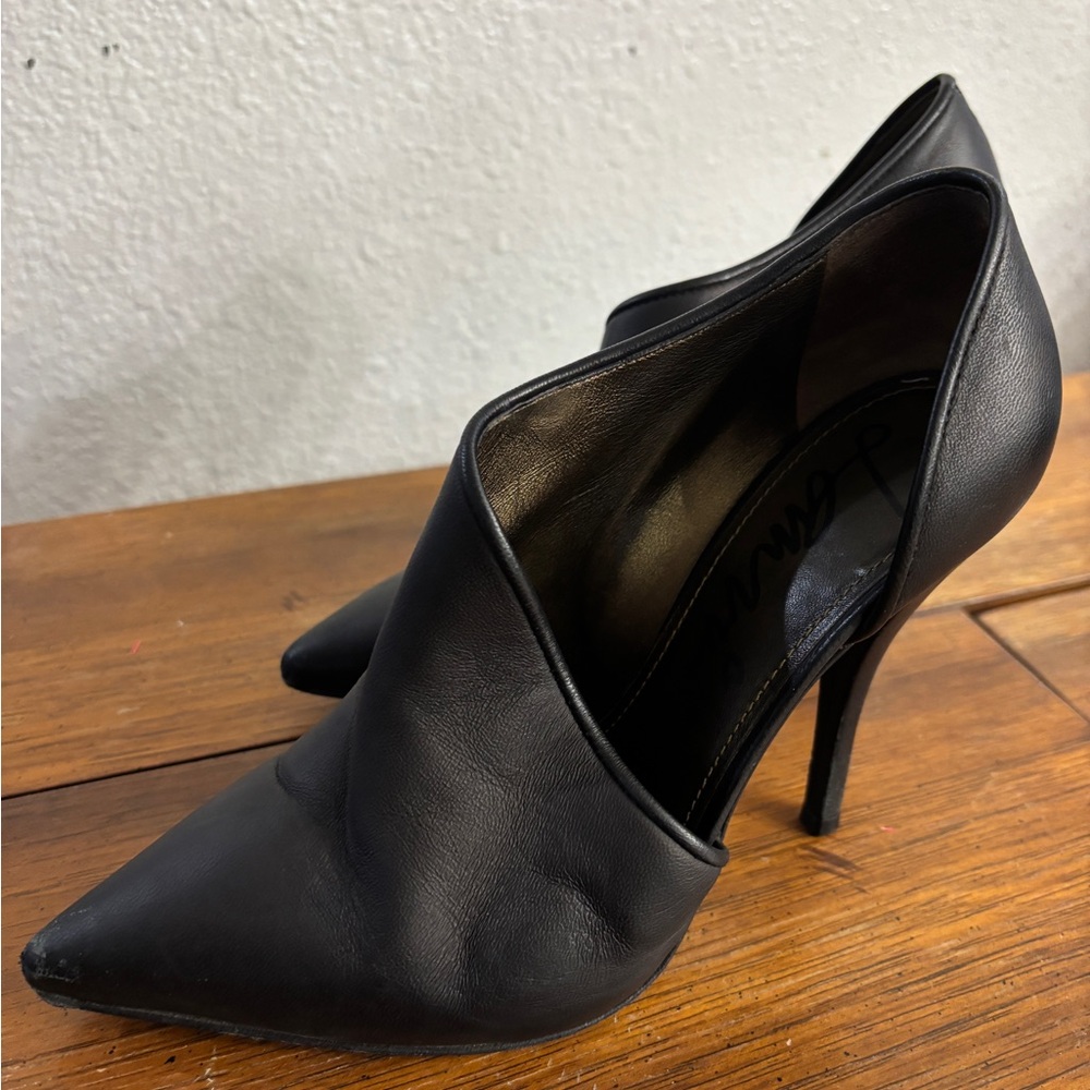 LANVIN | Black Python Asymmetrical Stiletto Booti… - image 6